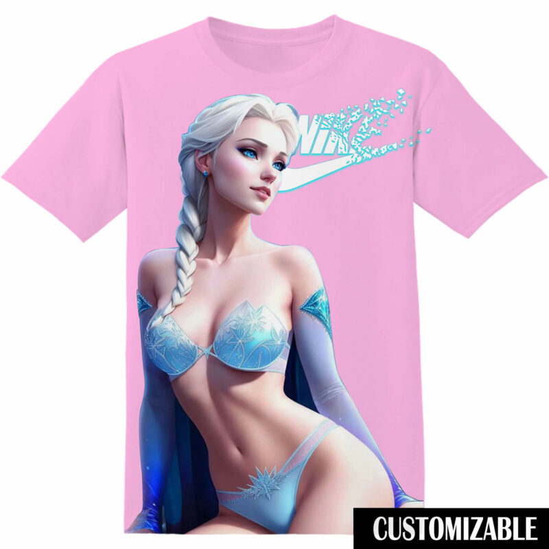 Customized Frozen Elsa Kawaii Tshirt Adult And Kid Tshirt