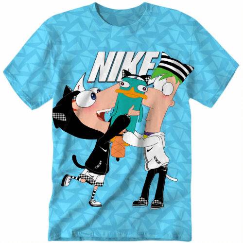 Customized Cartoon Gifts Disney Gifts Phineas and Ferb Tshirt Adult And Kid Tshirt