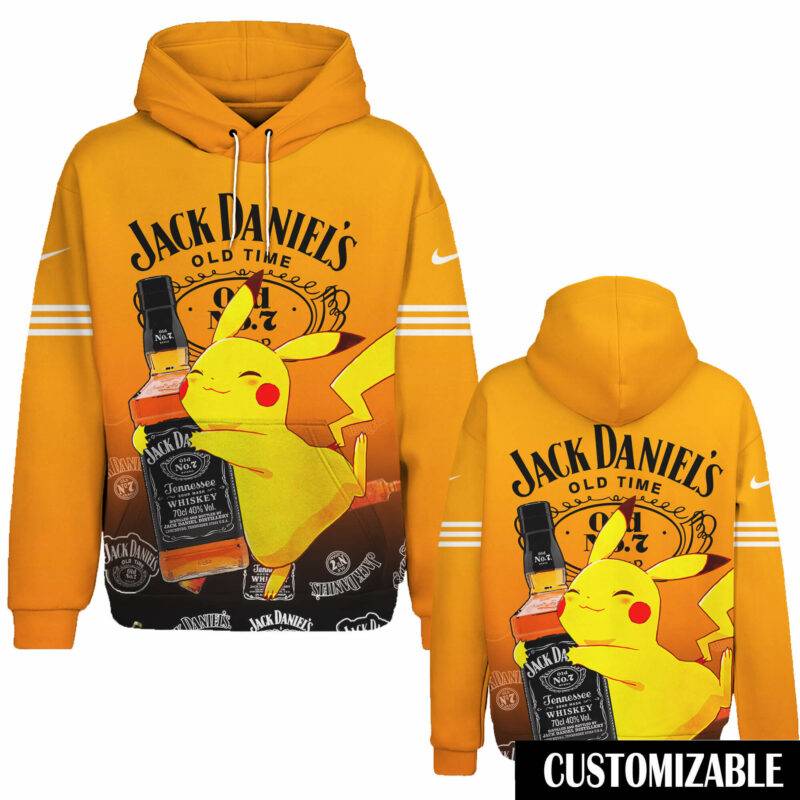 Customized Jack Daniels Pokemon Pikachu Tshirt Adult And Kid Tshirt