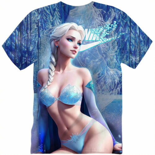 Customized Frozen Elsa Kawaii Tshirt Adult And Kid Tshirt