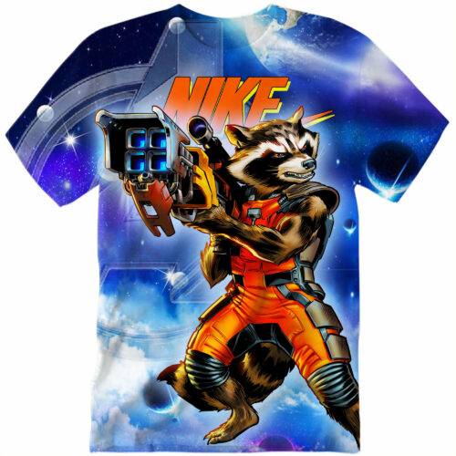 Customized Movie Gift Guardians of the Galaxy Rocket Raccoon Tshirt Fan Adult And Kid Tshirt