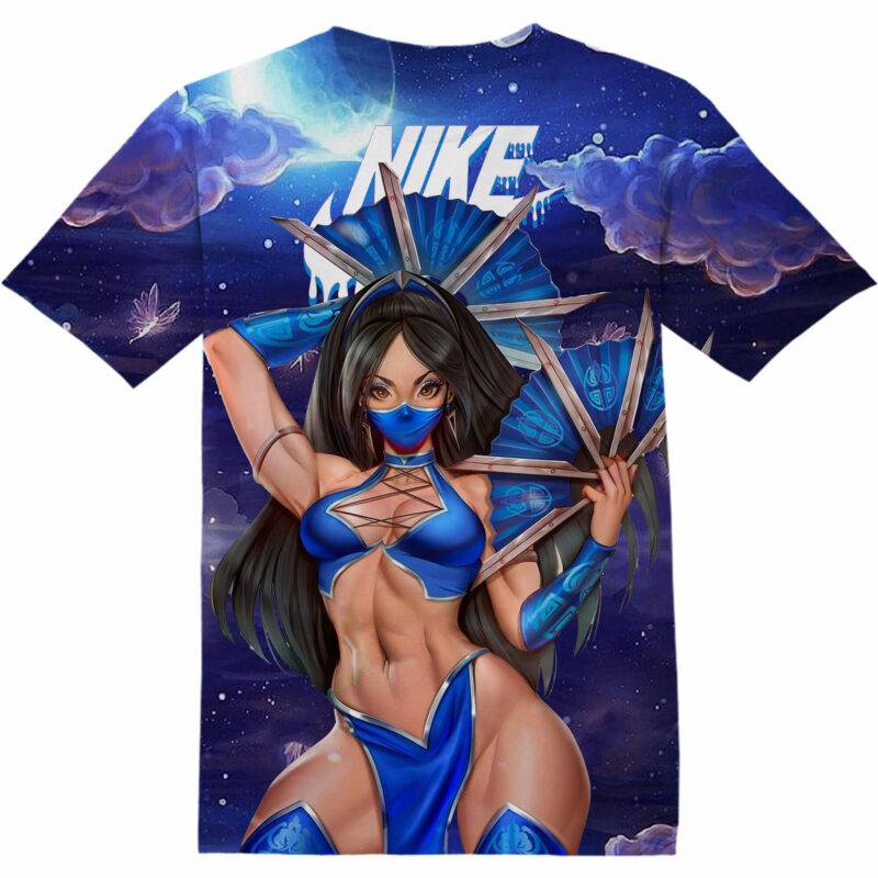 Customized Mortal Kombat Kitana Kawaii Tshirt Adult And Kid Tshirt