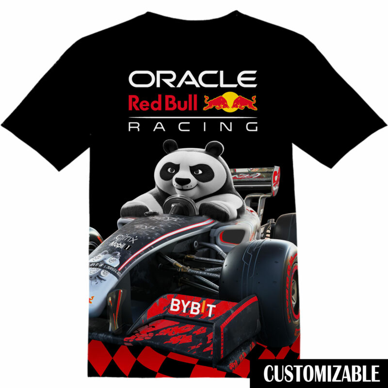 Customized Oracle Red Bull Racing Kung Fu Panda Tshirt Adult And Kid Tshirt QDH