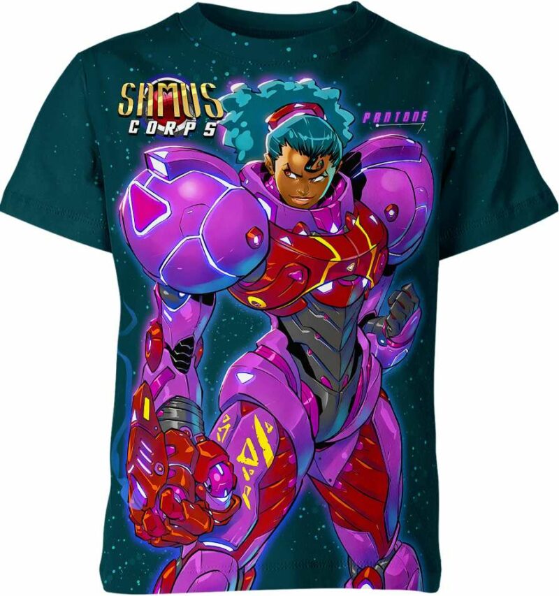 Black Woman Samus Aran Metroid Shirt