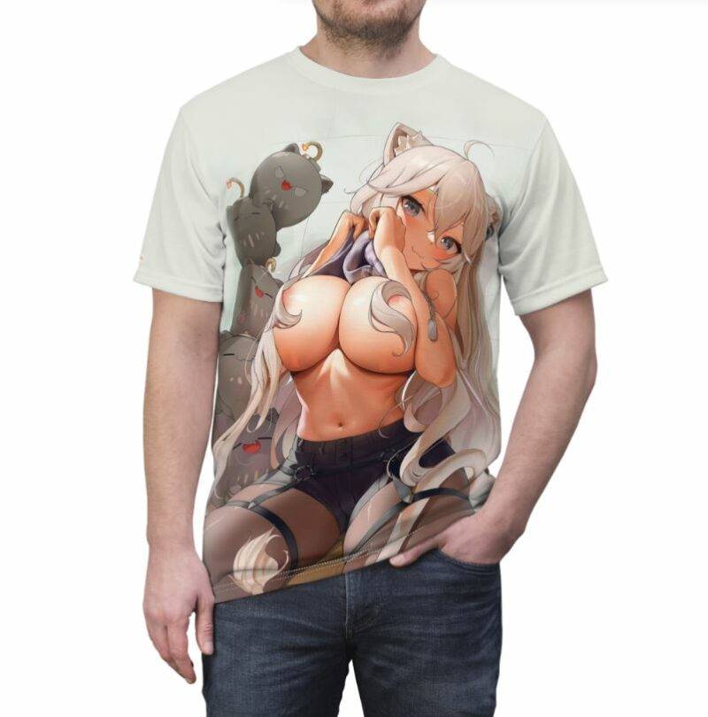 Shishiro Botan Hololive Hentai Ahegao Shirt - Image 4