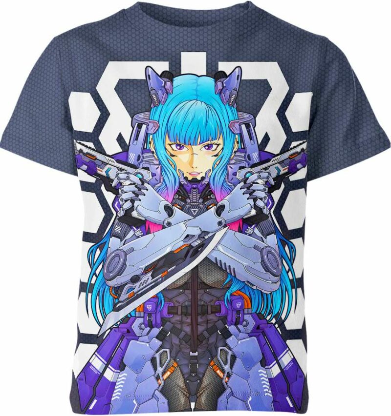 Anime Girl Gunners Cyberpunk Shirt