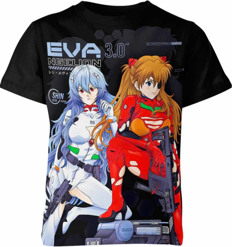 Rei Ayanami Asuka Langley Evangelion Shirt