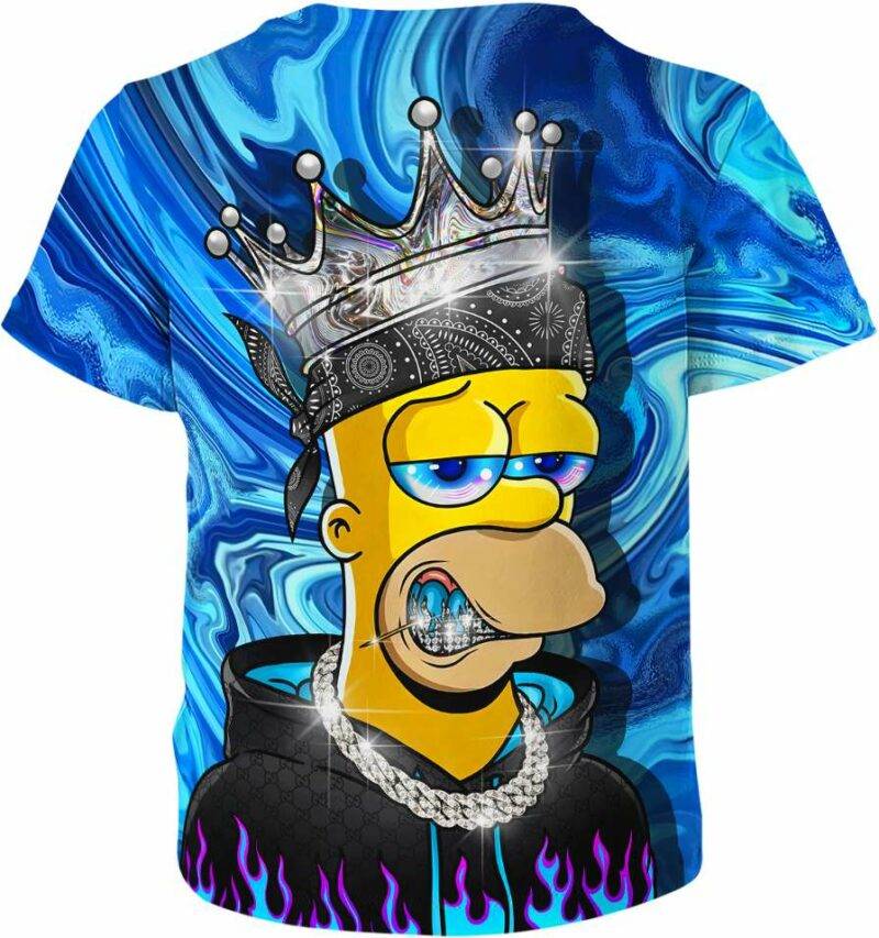 Homer Simpson Rapper Style Shirt