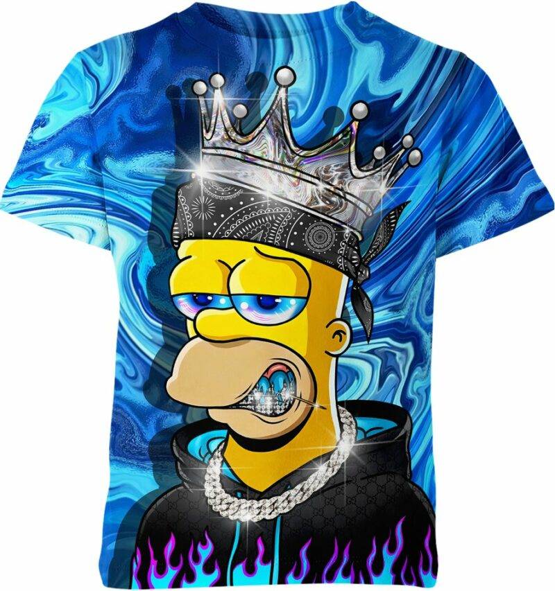 Homer Simpson Rapper Style Shirt