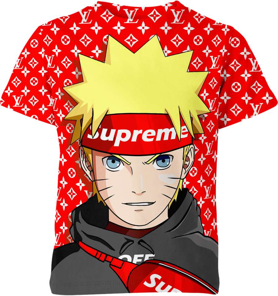 Naruto Uzumaki Supreme Louis Vuitton Shirt - Wear Avenue