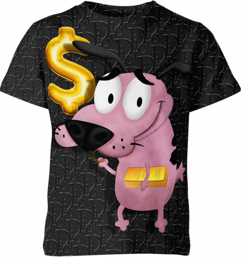 Courage The Cowardly Dog Gold Shirt