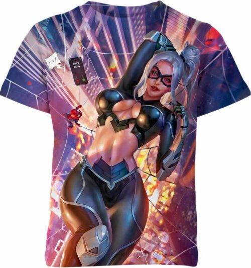 Black Cat Spider-Man Marvel Comics Shirt