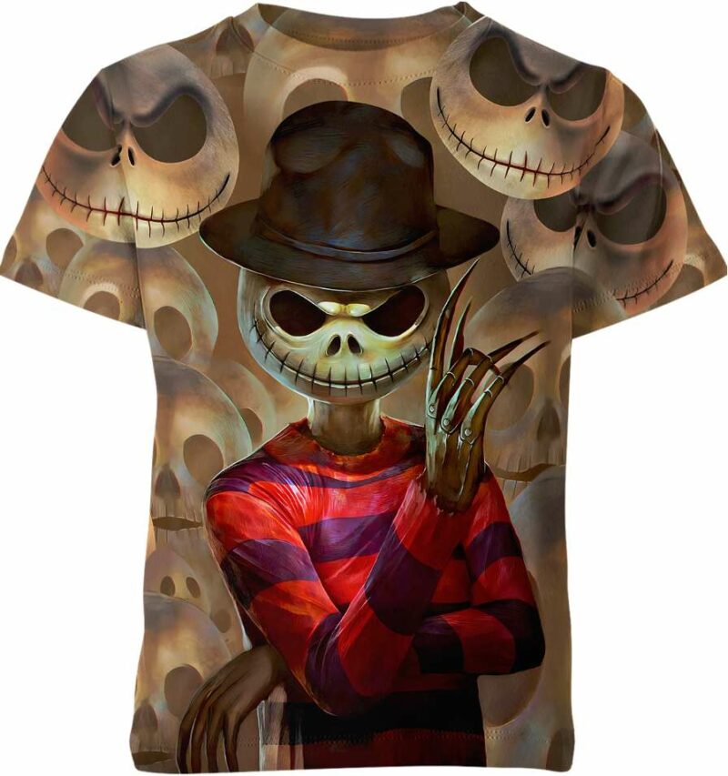 Freddy Krueger Jack Skellington The Nightmare Before Christmas Shirt