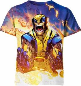 Wolverine On Fire Marvel Comics Shirt