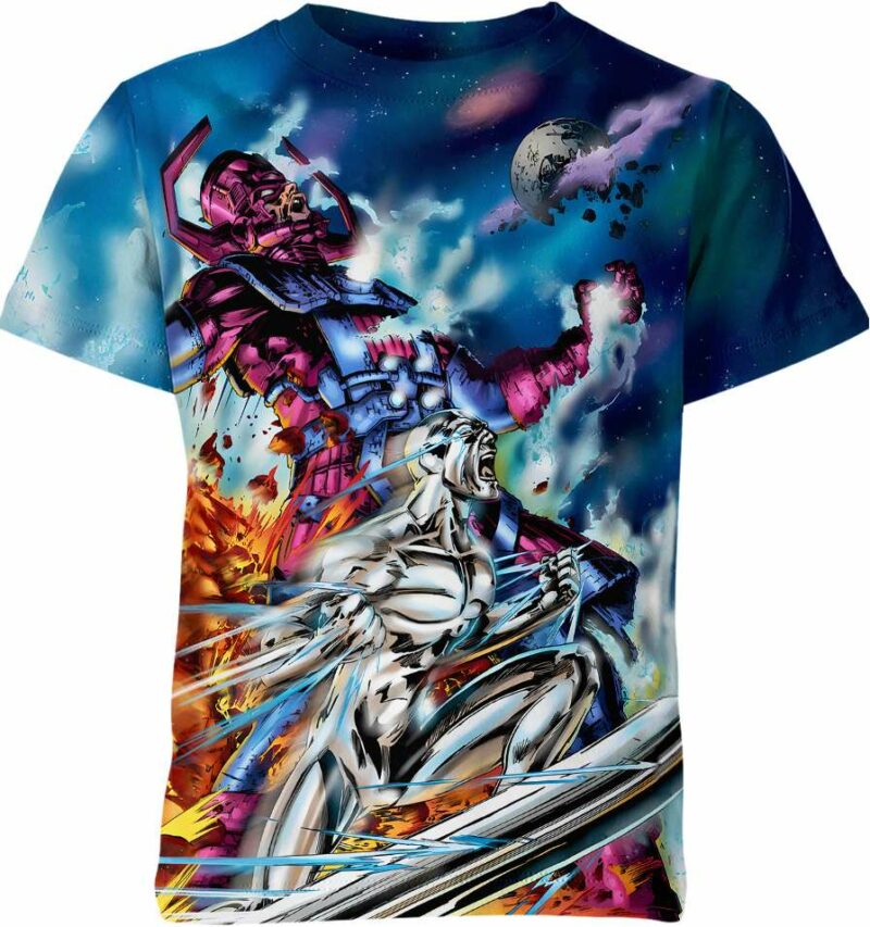 Silver Surfer And Galactus Marvel Comics Shirt