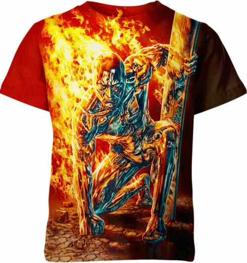 Silver Surfer Burning Marvel Comics Shirt