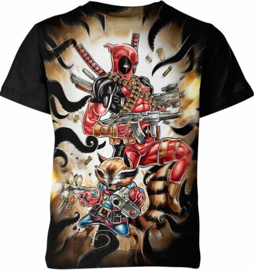 Deadpool And Rocket Raccoon Shirt