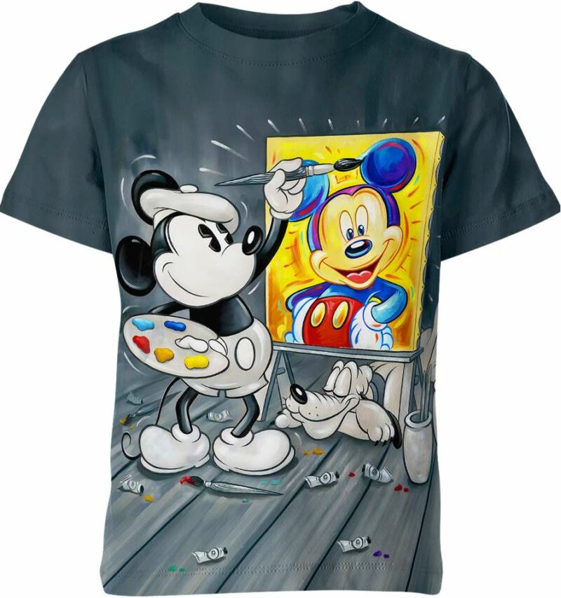 Mickey Mouse Paints Mickey Shirt