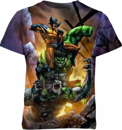 Wolverine Hulk Wendigo Marvel Comics Shirt