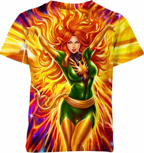 Phoenix Jean Grey Men Marvel Comics Shirt