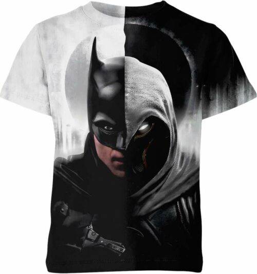 The Batman And Moon Knight Marvel and DC Comics Shirt