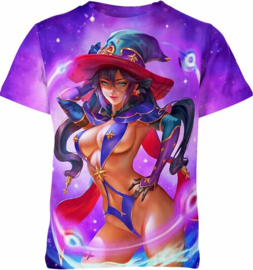 Mona Genshin Impact Hentai Ahegao Shirt