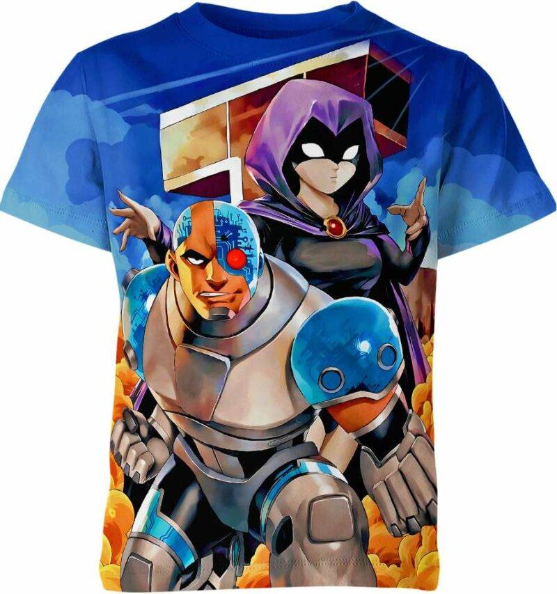 Cyborg And Raven Teen Titans DC Comics Shirt