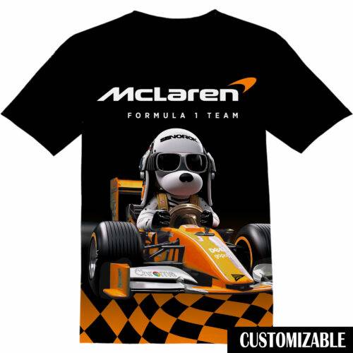 Customized Mclaren F1 Team Snoopy Dog Tshirt Adult And Kid Tshirt QDH