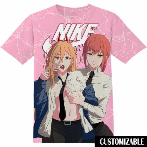 Customized Manga Chainsaw Man Makima Power Kawaii Tshirt Adult And Kid Tshirt