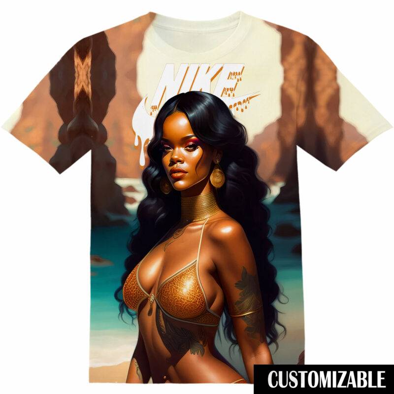 Customized Rihanna Bad gal Riri Vintage T-Shirt, Gift For Woman and Man Unisex T-Shirt Sexy Tshirt Adult And Kid Tshirt QDHQDH