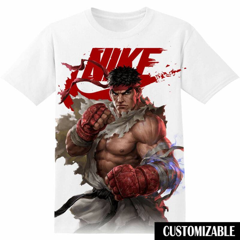 Customized Gaming Street Fighter Ryu Kawaii Tshirt Fan Adult And Kid Tshirt