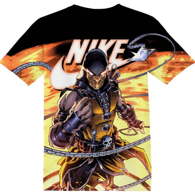 Customized Gaming Scorpion Mortal Kombat Tshirt Adult And Kid Tshirt