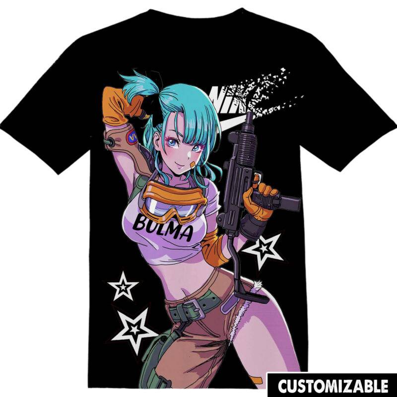 Customized Manga Dragon Ball Bulma Kawaii Tshirt Adult And Kid Tshirt