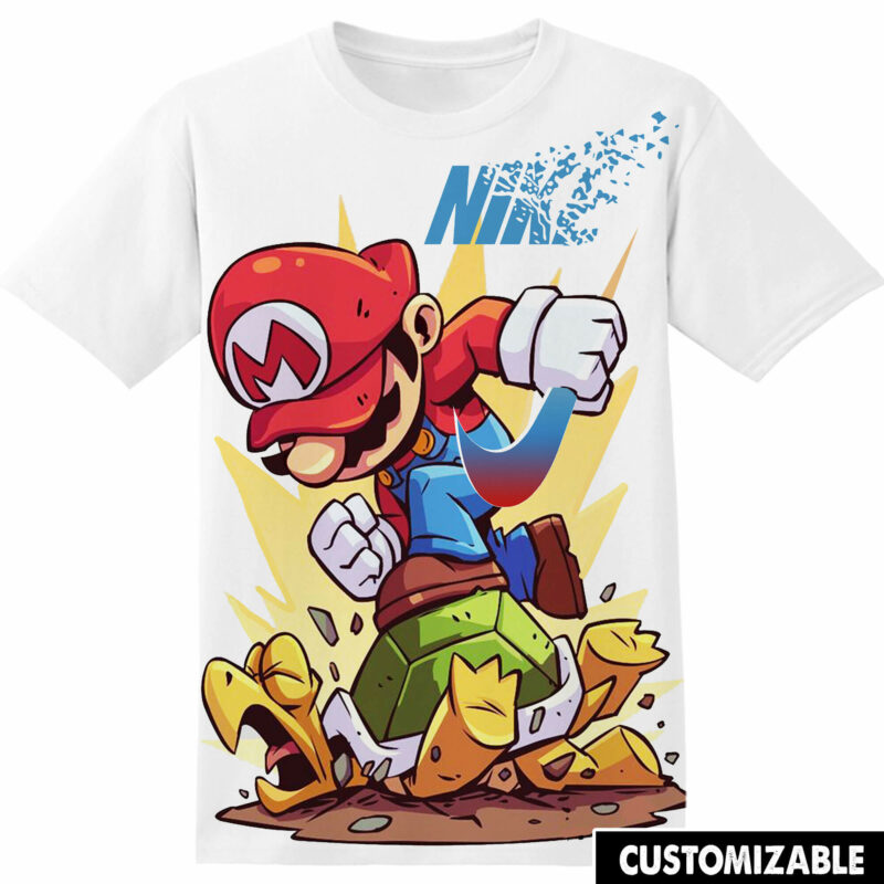 Customized Mario Fan Adult And Kid Tshirt