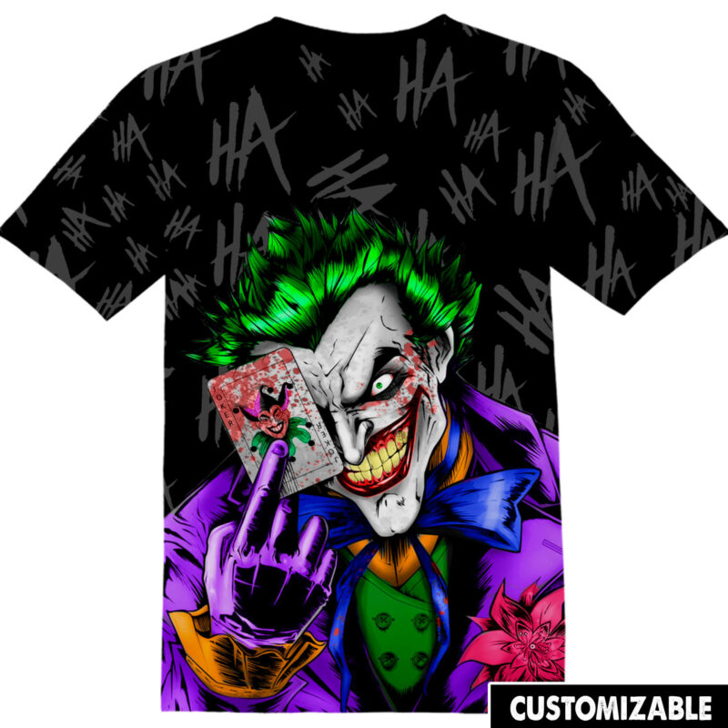 Customized Movie Gift DC Comics Joker Tshirt Fan Adult And Kid Tshirt Hoodie