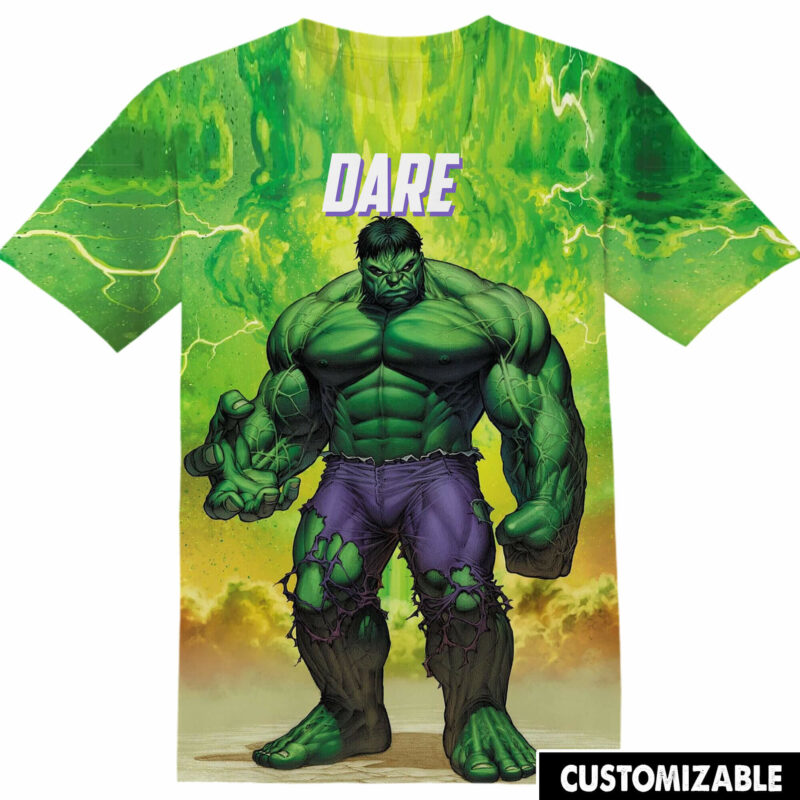 Customized Marvel Hulk Tshirt Fan Adult And Kid Tshirt