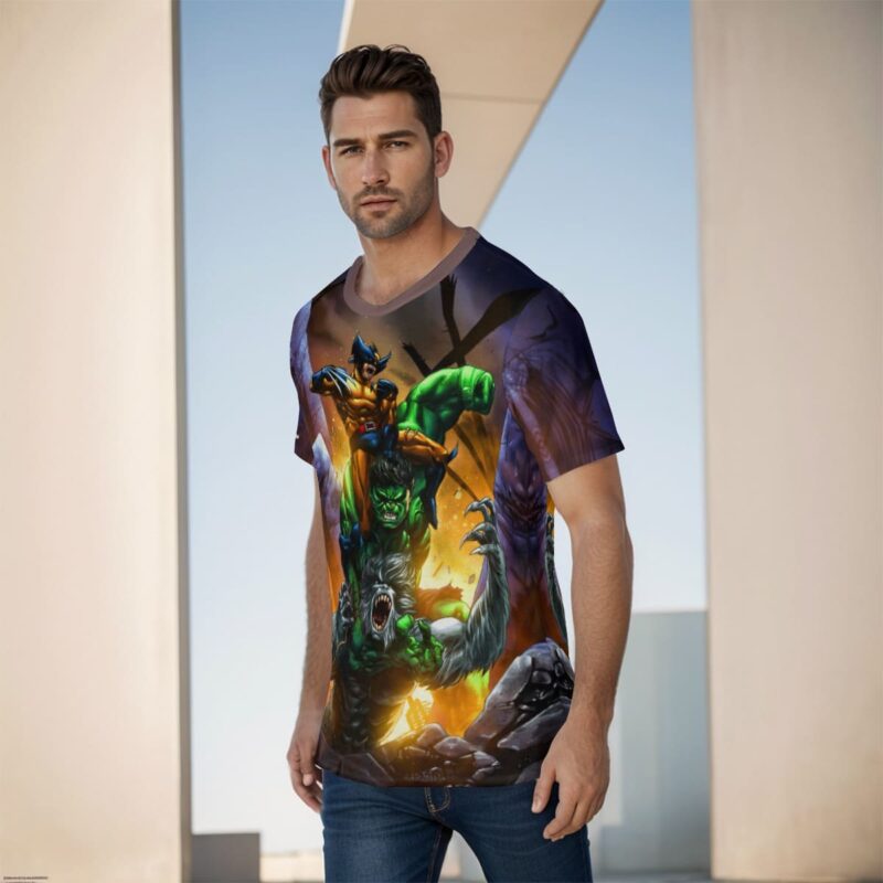 Wolverine Hulk Wendigo Marvel Comics Shirt (3)