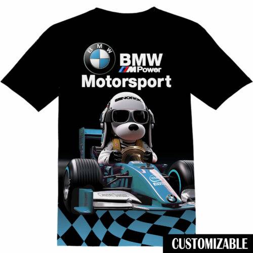 Customized BMW M Motorsport F1 Team Snoopy Dog Tshirt Adult And Kid Tshirt QDH