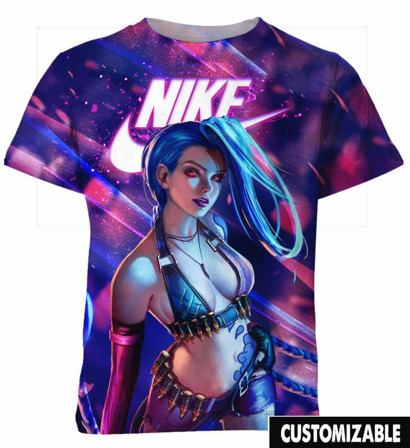 Customized Jinx Aracane T-shirt, LOL Gamer Shirt, Tshirt Adult And Kid Tshirt VA