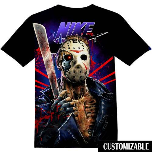 Customized Halloween Horror Friday the 13th Jason Voorhees Tshirt Adult And Kid Tshirt