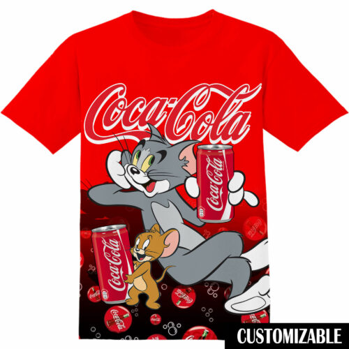 Customized Coca Cola Tom and Jerry Tshirt Adult And Kid Tshirt