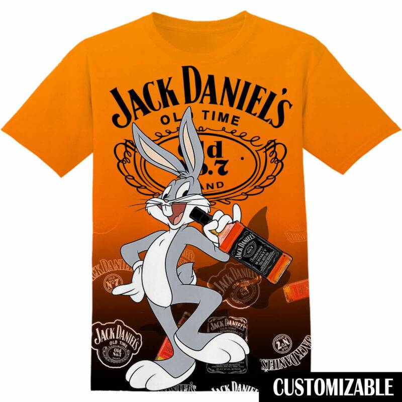 Customized Jack Daniels Bugs Bunny Tshirt Adult And Kid Tshirt