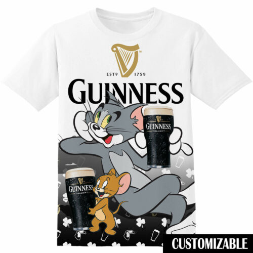 Customized Guinness Tom And Jerry Tshirt Adult And Kid Tshirt