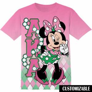 Customized Alpha Kappa Alpha Disney Minnie Tshirt Adult And Kid Tshirt