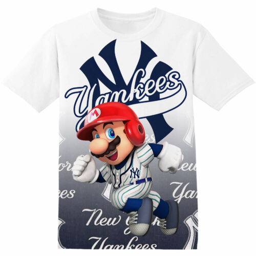 Customized MLB New York Yankees Super Mario Tshirt Adult And Kid Tshirt