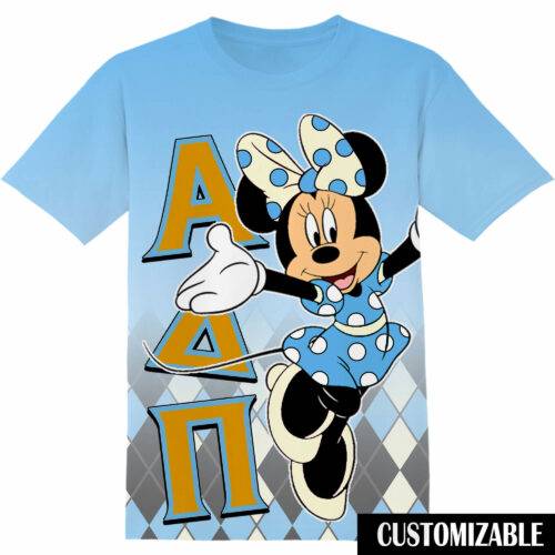 Customized Alpha Delta Pi Disney Minnie Tshirt Adult And Kid Tshirt