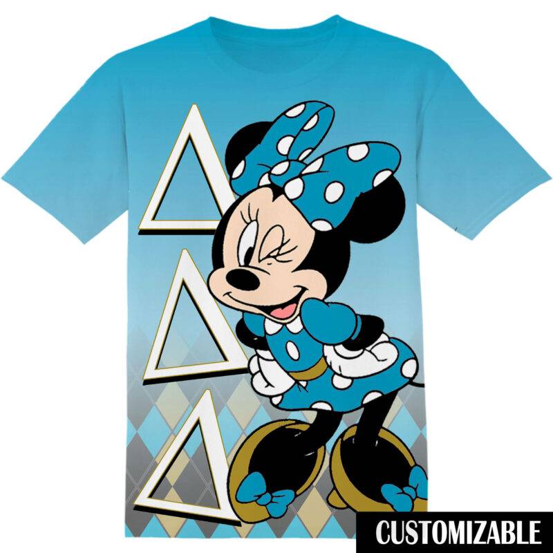 Customized Delta Delta Delta Tri Delta Disney Minnie Tshirt Adult And Kid Tshirt