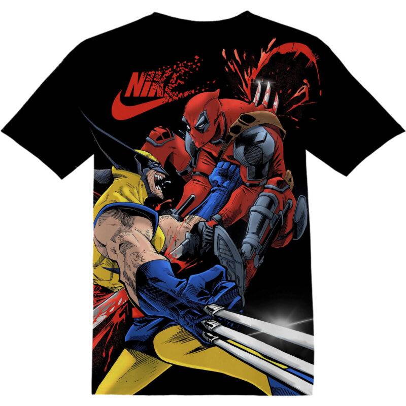 Customized Movie Gift Deadpool vs Wolverine Tshirt Fan Adult And Kid Tshirt