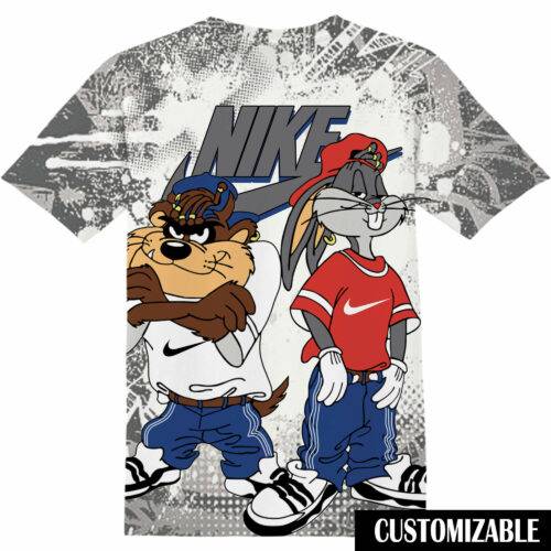 Customized Looney Tunes Bugs Bunny Tasmanian Devil Adult And Kid Tshirt