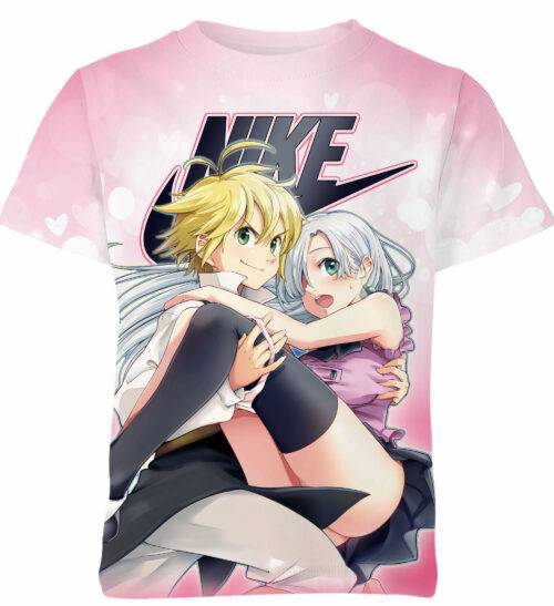 Customized Meliodas and Elizabeth The Seven Deadly Sins Tshirt Adult And Kid Tshirt